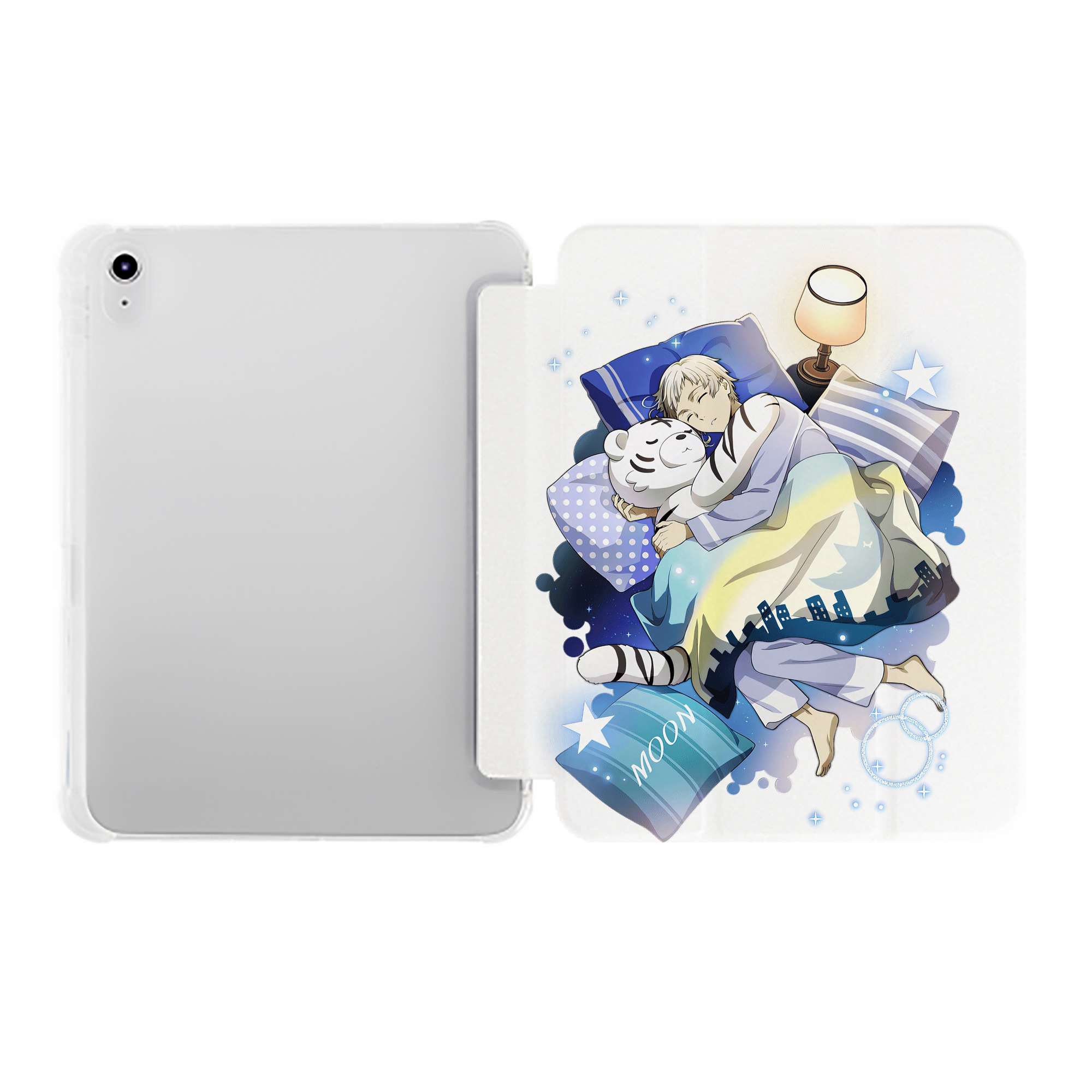 （画像用） 文豪ストレイドッグス Bungo Stray Dogs IPad ケース ペン収納付き 三つ折りスタンド PUレザー×シリコン 対応機種9.5/10.5/10.9インチ